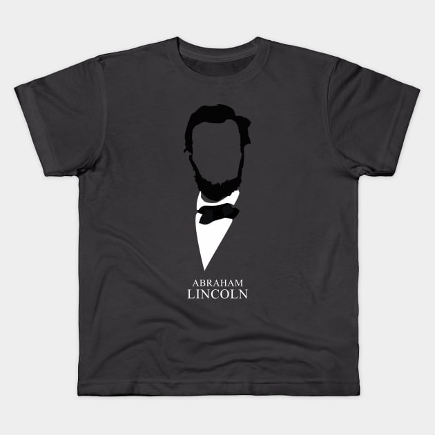 Abraham Lincoln - Minimalist Portrait Kids T-Shirt by Wahyu Aji Sadewa